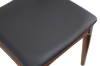 Picture of HORN Solid Wood Dining Chair with Black Cushion (Walnut) - Each