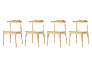 Picture of HORN Solid Wood Dining Chair - 4 Chairs in 1 Carton