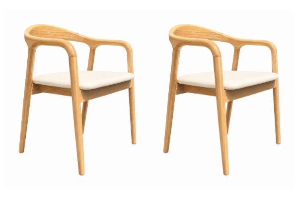 Picture of NEVA Solid Wood Replica Dining Armchair - 2 Chairs in 1 Carton
