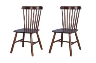 Picture of WINDSOR Solid Wood Dining Chair (Walnut) - 2 Chairs in 1 Carton