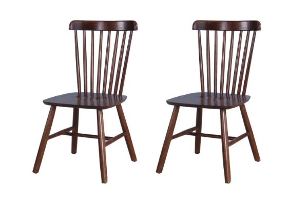 Picture of WINDSOR Solid Wood Dining Chair (Walnut) - 2 Chairs in 1 Carton