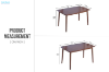 Picture of WINDSOR Solid Wood Dining Table (Walnut) - 130