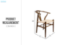 Picture of 49x57x75 WISHBONE Solid Beech Wood Y Replica Chair (Walnut Frame-Beige Seat) - Each