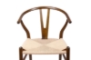 Picture of 49x57x75 WISHBONE Solid Beech Wood Y Replica Chair (Walnut Frame-Beige Seat) - Each