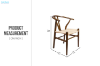 Picture of WISHBONE Solid Beech Wood Y Replica Chair (Walnut Frame-Beige Seat) - 49x57x75