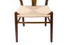 Picture of WISHBONE Solid Beech Wood Y Replica Chair (Walnut Frame-Beige Seat) - 49x57x75