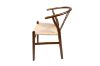 Picture of WISHBONE Solid Beech Wood Y Replica Chair (Walnut Frame-Beige Seat) - 49x57x75