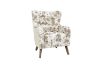 Picture of LUNORA Beige Accent Armchair/Sofa Chair with Floral Inner Seat