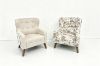 Picture of LUNORA Beige Accent Armchair/Sofa Chair with Floral Inner Seat