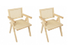 Picture of CHANDIGARH Solid Wood Replica Armchair (Natural) - 2 Chairs in 1 Carton