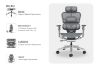 Picture of NEXO High Back Office Chair with Adjustable Headrest & Backrest, 8D Armrests and Seat Slider