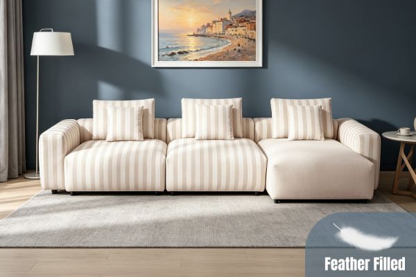 Picture of ROMINA Feather-Filled Modular Sectional Sofa Range | Water, Oil & Dust Resistant Fabric