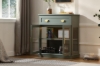 Picture of MIREL 2-Door 1-Drawer Storage Cabinet with LED Lighting (Green)