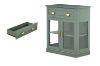Picture of MIREL 2-Door 1-Drawer Storage Cabinet with LED Lighting (Green)