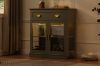 Picture of MIREL 2-Door 1-Drawer Storage Cabinet with LED Lighting (Green)