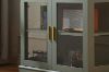 Picture of MIREL 2-Door 1-Drawer Storage Cabinet with LED Lighting (Green)