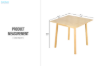 Picture of WINDSOR 80 Solid Wood Square Dining Table (Natural Colour)