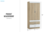 Picture of RYDEN 2-Door 2-Drawer Wardrobe