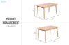 Picture of WINDSOR Solid Wood Dining Table (Natural Colour) - 130 Table
