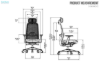 Picture of VEYRA Premium High Back Office Chair with Honeycomb Seat Cushion & Adjustable Headrest, Backrest & Lumbar Support, 3D Armrests and Seat Slider