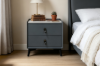 Picture of CUBA 2-Drawer Sintered Stone Top Bedside Table (Dark Grey)