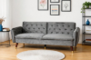 Picture of ARTHUR 3 Seater Velvet Sofa Bed (Grey)