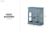 Picture of VANTA 2-Door 1-Drawer Storage Cabinet with LED Lighting (Blue)