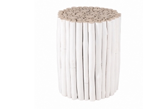 Picture of PRELUDE Teak Log Round Side Table/Stool - Big Size (45x60)