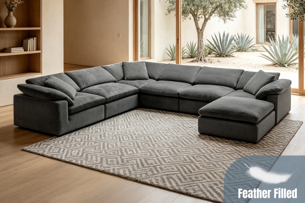 Picture of FEATHERSTONE Feather Filled Modular Sofa Range | Oil, Water & Dust Resistant Fabric