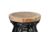 Picture of ORINDA D50 Side Table with Solid Mungur Wood Top and Rattan Base