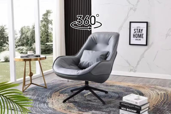 Picture of [FLOOR MODEL CLEARANCE]DAISY 360° Swivel Lounge Chair (Grey)