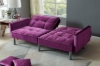 Picture of MILA Convertible Sofa Bed with Adjustable Split-Back (Purple)