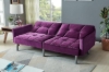 Picture of MILA Convertible Sofa Bed with Adjustable Split-Back (Purple)