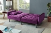 Picture of MILA Convertible Sofa Bed with Adjustable Split-Back (Purple)