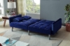 Picture of MILA Convertible Sofa Bed with Adjustable Split-Back (Dark Blue)