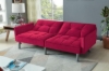 Picture of MILA Convertible Sofa Bed with Adjustable Split-Back (Red)