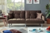 Picture of MILA Convertible Sofa Bed with Adjustable Split-Back (Brown)