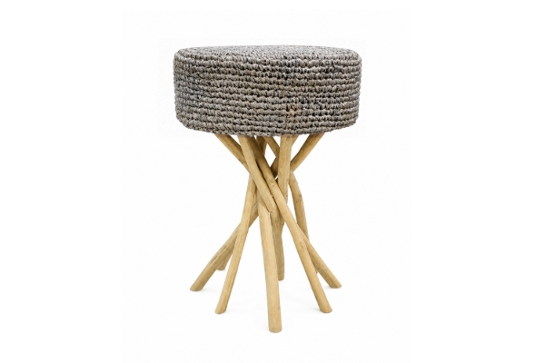 Picture of LIBERTE D37 Twig Wood Side Table with Raffia