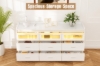 Picture of LUMEO 9-Drawer Dresser/Storage Cabinet with LED Lights (White)
