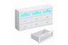 Picture of LUMEO 9-Drawer Dresser/Storage Cabinet with LED Lights (White)