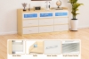 Picture of LUMEO 9-Drawer Dresser/Storage Cabinet with LED Lights (White&Oak)