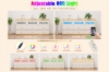 Picture of LUMEO 9-Drawer Dresser/Storage Cabinet with LED Lights (White&Oak)