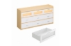 Picture of LUMEO 9-Drawer Dresser/Storage Cabinet with LED Lights (White&Oak)