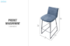 Picture of LULL Bar Stool with Footrest - Each