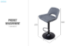 Picture of MARA  Adjustable Swivel Gas Lift Bar Stool - 2 Chairs in 1 Carton