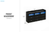 Picture of LUMEO 9-Drawer Dresser/Storage Cabinet with LED Lights (Black)