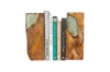 Picture of PILAR Recycled Teak Wood Decorative Sculpture with Icy Glass (12x23cm)