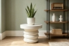Picture of STRUGLE Mungur Wood Plant Stand (Off White)