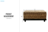Picture of DALIRIN Acacia Wood Storage Coffee Table/Blanket Box with Celeste Weave