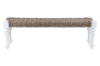 Picture of NEVADA 140 Full Grey Kubu Original Weave Seat Bench with Solid Acacia Wood Legs